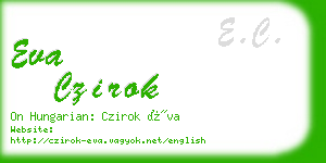 eva czirok business card